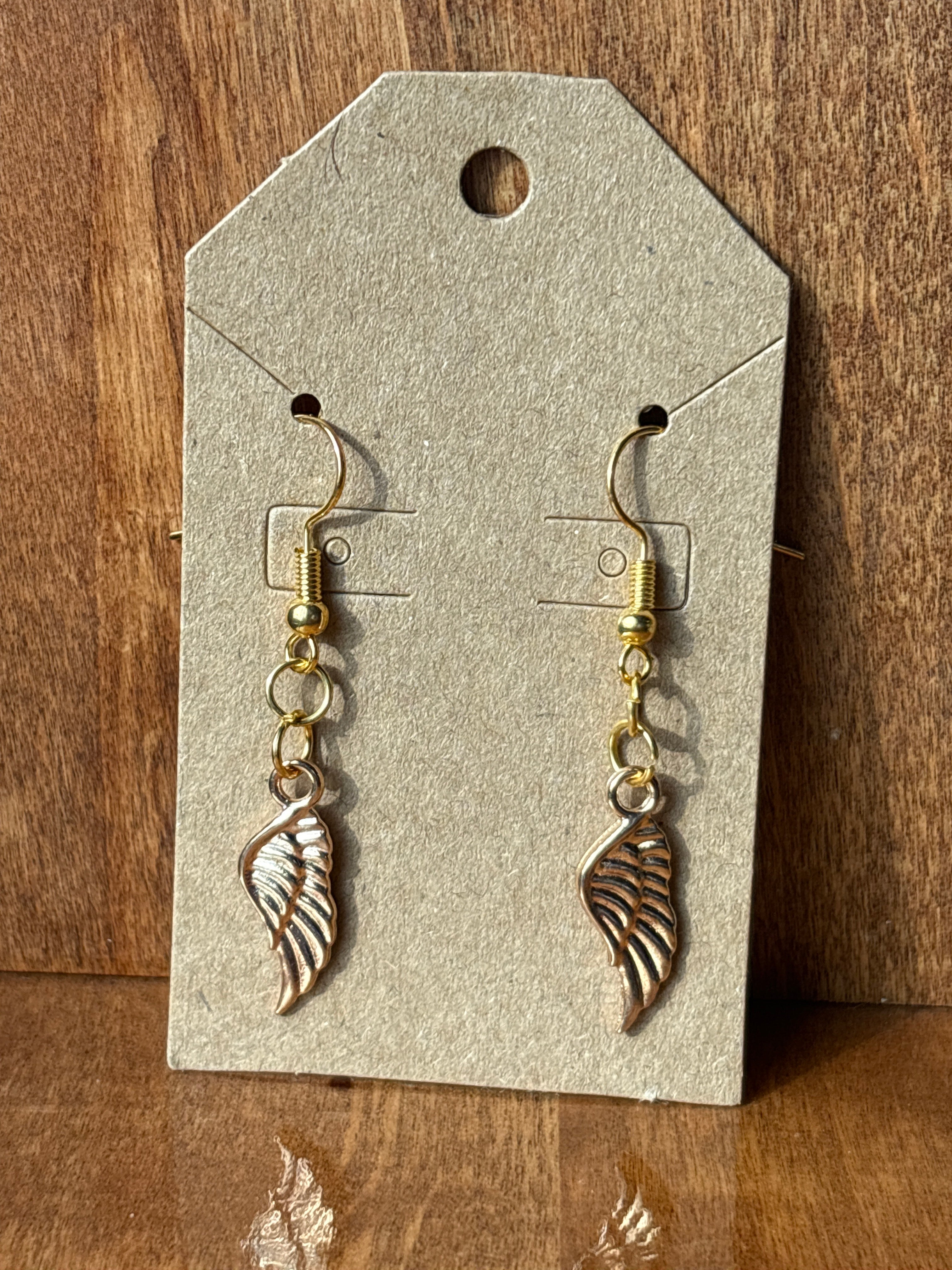 Rose-gold Wing Earrings Style #3